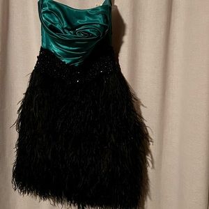 Maggie Sottero Corset Feathers Dress